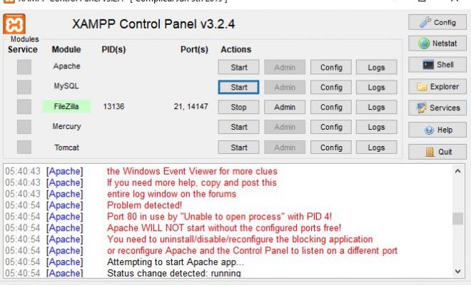 Mengatasi Error Port 80 in use by "Unable to open process" with PID 4!