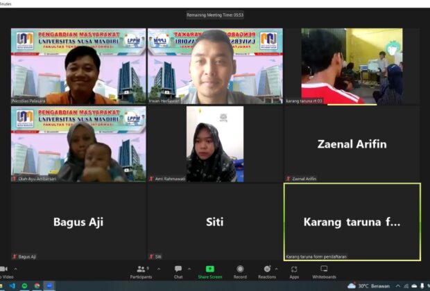 Dosen Universitas Nusa Mandiri berikan workshop & Pelatihan Buat Website untuk Karang Taruna Telaga Pesona