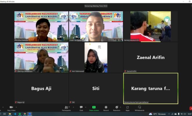 Dosen Universitas Nusa Mandiri berikan workshop & Pelatihan Buat Website untuk Karang Taruna Telaga Pesona
