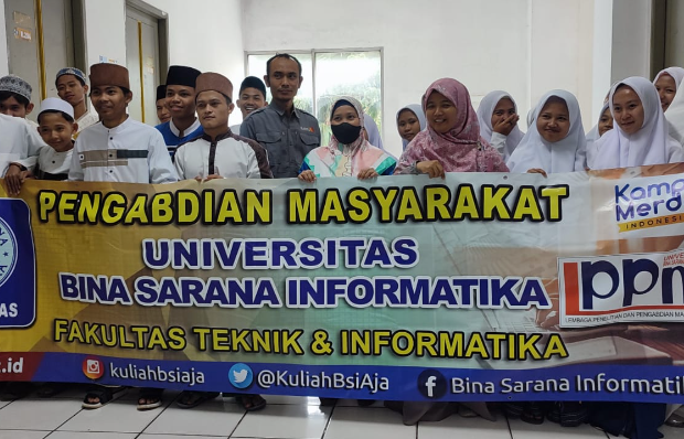 Dosen Universitas BSI Gelar Pelatihan Microsoft Office Untuk Anak Panti Asuhan Al Muttaqin Cikarang