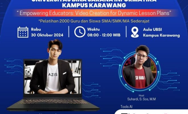 UBSI Karawang Bakal Adakan Workshop Pembuatan Video Pembelajaran Guru dan Siswa