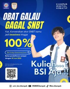 Nggak lolos SNBT? Jangan galau! Kamu tetap bisa kuliah keren dan berprestasi di Universitas BSI Kampus Cikampek.
