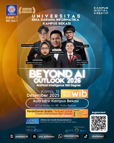 Seminar Beyond AI Outlook 2026 UBSI Bekasi: Membangun Wawasan Artificial Intelligence untuk akademisi