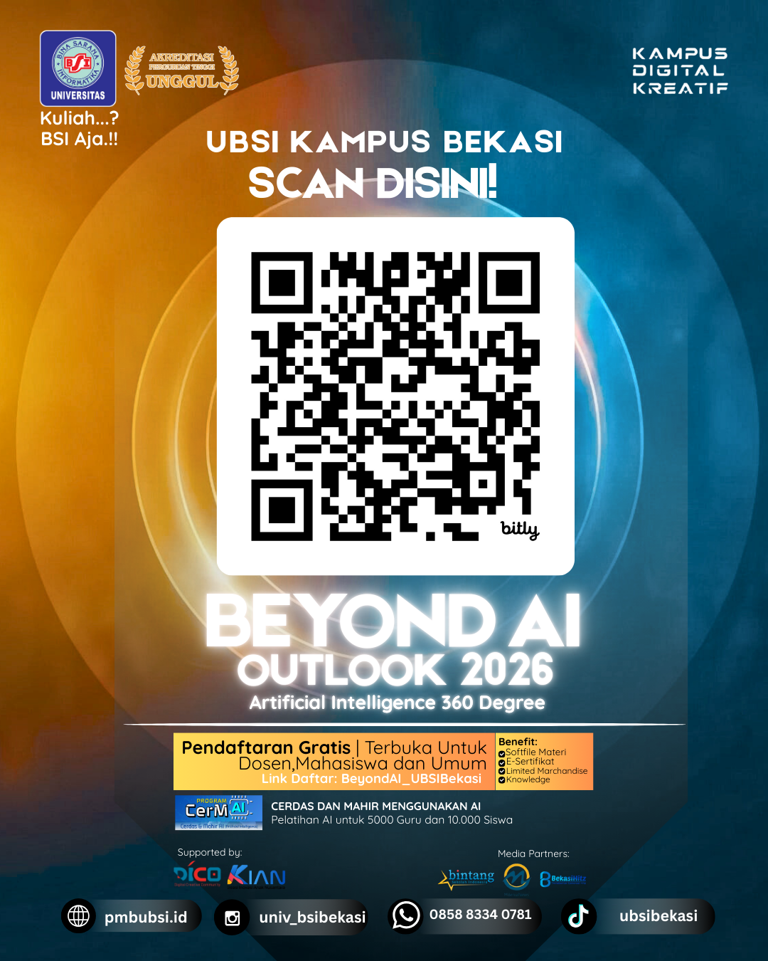 Seminar Beyond AI Outlook 2026 UBSI Bekasi: Membangun Wawasan Artificial Intelligence untuk akademisi