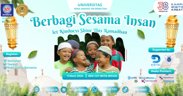 Berbagi Sesama Insan UBSI Bekasi: Kolaborasi Mahasiswa dan Dosen Hadirkan Kepedulian untuk Yatim dan Duafa